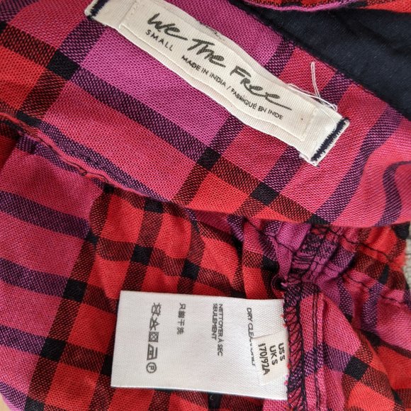 Free People Pacific Dawn Plaid Shirt • Small - Picture 3 of 10